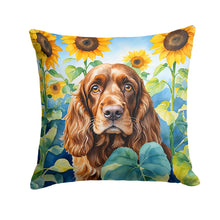 Load image into Gallery viewer, English Cocker Spaniel in Sunflowers Throw Pillow - 14x14 Decorative Pillow – Art for Your Home &amp; Patio