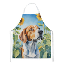 Load image into Gallery viewer, English Foxhound in Sunflowers Apron – Artist-Designed Kitchen, BBQ &amp; Craft Apron