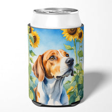 Load image into Gallery viewer, English Foxhound in Sunflowers Can or Bottle Hugger