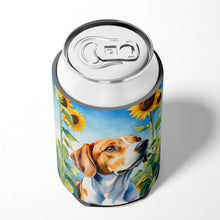 Load image into Gallery viewer, English Foxhound in Sunflowers Can or Bottle Hugger