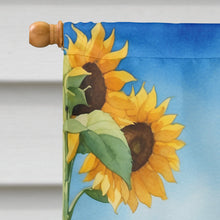 Load image into Gallery viewer, English Foxhound in Sunflowers House Flag