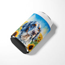 Load image into Gallery viewer, English Setter in Sunflowers Can or Bottle Hugger