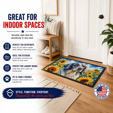 Load image into Gallery viewer, English Setter in Sunflowers Doormat Front Door Mat Indoor Outdoor Rugs for Entryway, Non Slip Washable Low Pile, 24H X 36W