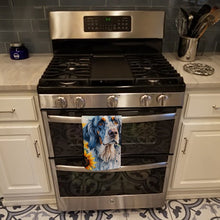 Load image into Gallery viewer, English Setter in Sunflowers Kitchen Towel