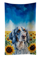 Load image into Gallery viewer, English Setter in Sunflowers Kitchen Towel