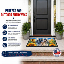 Load image into Gallery viewer, English Setter in Sunflowers Doormat Front Door Mat Indoor Outdoor Rugs for Entryway, Non Slip Washable Low Pile, 18H X 27W