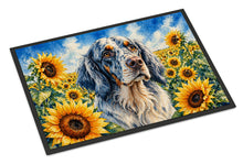Load image into Gallery viewer, English Setter in Sunflowers Doormat Front Door Mat Indoor Outdoor Rugs for Entryway, Non Slip Washable Low Pile, 18H X 27W