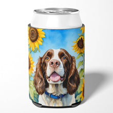 Load image into Gallery viewer, English Springer Spaniel in Sunflowers Can or Bottle Hugger