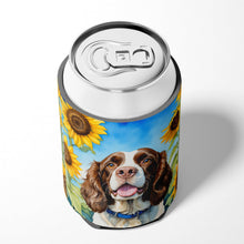 Load image into Gallery viewer, English Springer Spaniel in Sunflowers Can or Bottle Hugger