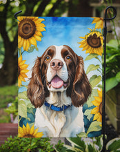 Load image into Gallery viewer, English Springer Spaniel in Sunflowers Garden Flag – Bright Dog-Themed Yard Decor