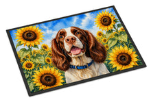 Load image into Gallery viewer, English Springer Spaniel in Sunflowers Doormat Front Door Mat Indoor Outdoor Rugs for Entryway, Non Slip Washable Low Pile, 18H X 27W