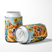 Load image into Gallery viewer, Finnish Spitz in Sunflowers Can or Bottle Hugger