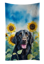 Load image into Gallery viewer, Flat-Coated Retriever in Sunflowers Kitchen Towel