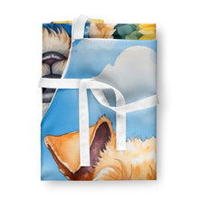 Load image into Gallery viewer, Fox Terrier in Sunflowers Apron – Artist-Designed Kitchen, BBQ &amp; Craft Apron