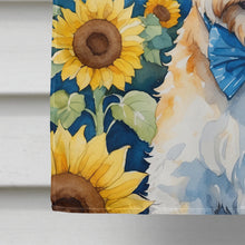 Load image into Gallery viewer, Fox Terrier in Sunflowers House Flag