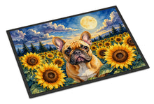 Load image into Gallery viewer, French Bulldog in Sunflowers Doormat Front Door Mat Indoor Outdoor Rugs for Entryway, Non Slip Washable Low Pile, 18H X 27W