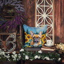 Load image into Gallery viewer, French Bulldog in Sunflowers Throw Pillow