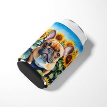 Load image into Gallery viewer, French Bulldog in Sunflowers Can or Bottle Hugger