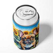 Load image into Gallery viewer, French Bulldog in Sunflowers Can or Bottle Hugger