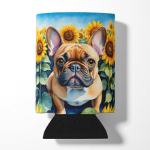 Load image into Gallery viewer, French Bulldog in Sunflowers Can or Bottle Hugger