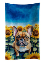 Load image into Gallery viewer, French Bulldog in Sunflowers Kitchen Towel