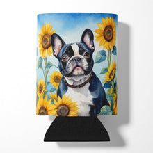 Load image into Gallery viewer, French Bulldog in Sunflowers Can or Bottle Hugger