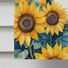 Load image into Gallery viewer, French Bulldog in Sunflowers House Flag