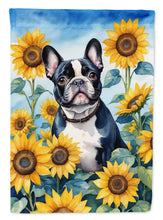Load image into Gallery viewer, French Bulldog in Sunflowers Garden Flag – Bright Dog-Themed Yard Decor