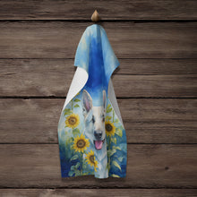 Load image into Gallery viewer, White German Shepherd in Sunflowers Kitchen Towel