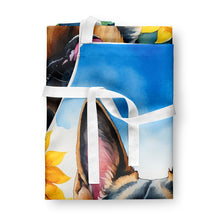 Load image into Gallery viewer, German Shepherd in Sunflowers Apron – Artist-Designed Kitchen, BBQ &amp; Craft Apron