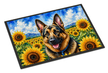 Load image into Gallery viewer, German Shepherd in Sunflowers Doormat Front Door Mat Indoor Outdoor Rugs for Entryway, Non Slip Washable Low Pile, 24H X 36W