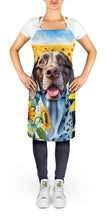 Load image into Gallery viewer, German Shorthaired Pointer in Sunflowers Apron – Artist-Designed Kitchen, BBQ &amp; Craft Apron