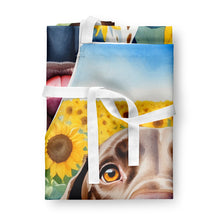 Load image into Gallery viewer, German Shorthaired Pointer in Sunflowers Apron – Artist-Designed Kitchen, BBQ &amp; Craft Apron