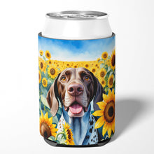 Load image into Gallery viewer, German Shorthaired Pointer in Sunflowers Can or Bottle Hugger