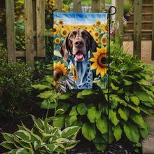 Load image into Gallery viewer, German Shorthaired Pointer in Sunflowers Garden Flag – Bright Dog-Themed Yard Decor