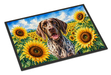 Load image into Gallery viewer, German Shorthaired Pointer in Sunflowers Doormat Front Door Mat Indoor Outdoor Rugs for Entryway, Non Slip Washable Low Pile, 18H X 27W
