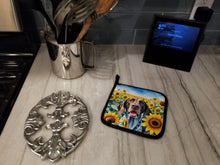 Load image into Gallery viewer, German Shorthaired Pointer in Sunflowers Pot Holders - Set of 2 Decorative Kitchen Helpers | Made in the USA