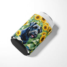 Load image into Gallery viewer, Giant Schnauzer in Sunflowers Can or Bottle Hugger