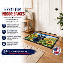 Load image into Gallery viewer, Giant Schnauzer in Sunflowers Doormat Front Door Mat Indoor Outdoor Rugs for Entryway, Non Slip Washable Low Pile, 24H X 36W