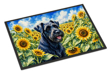 Load image into Gallery viewer, Giant Schnauzer in Sunflowers Doormat Front Door Mat Indoor Outdoor Rugs for Entryway, Non Slip Washable Low Pile, 24H X 36W