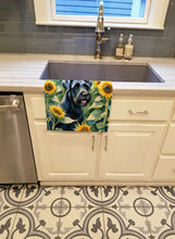 Load image into Gallery viewer, Giant Schnauzer in Sunflowers Kitchen Towel