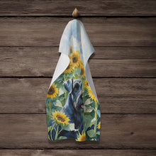 Load image into Gallery viewer, Giant Schnauzer in Sunflowers Kitchen Towel
