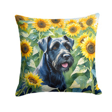 Load image into Gallery viewer, Giant Schnauzer in Sunflowers Throw Pillow
