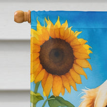 Load image into Gallery viewer, Golden Retriever in Sunflowers House Flag