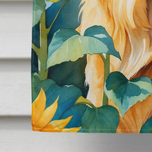 Load image into Gallery viewer, Golden Retriever in Sunflowers House Flag