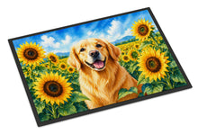 Load image into Gallery viewer, Golden Retriever in Sunflowers Doormat Front Door Mat Indoor Outdoor Rugs for Entryway, Non Slip Washable Low Pile, 24H X 36W