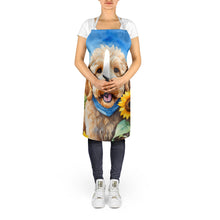 Load image into Gallery viewer, Goldendoodle in Sunflowers Apron – Artist-Designed Kitchen, BBQ &amp; Craft Apron