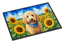 Load image into Gallery viewer, Goldendoodle in Sunflowers Doormat Front Door Mat Indoor Outdoor Rugs for Entryway, Non Slip Washable Low Pile, 24H X 36W