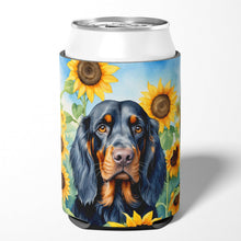 Load image into Gallery viewer, Gordon Setter in Sunflowers Can or Bottle Hugger