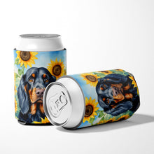 Load image into Gallery viewer, Gordon Setter in Sunflowers Can or Bottle Hugger